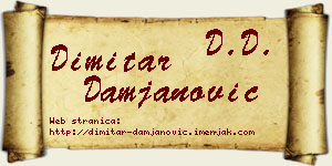 Dimitar Damjanović vizit kartica